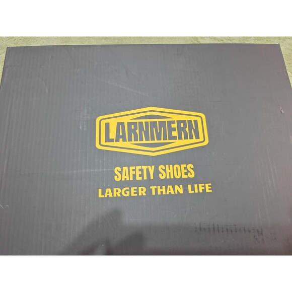 Larnmern Men Sz 12 Safety Shoes Steel Toe Work Boots Black Gray LM170202K NIB main image 5